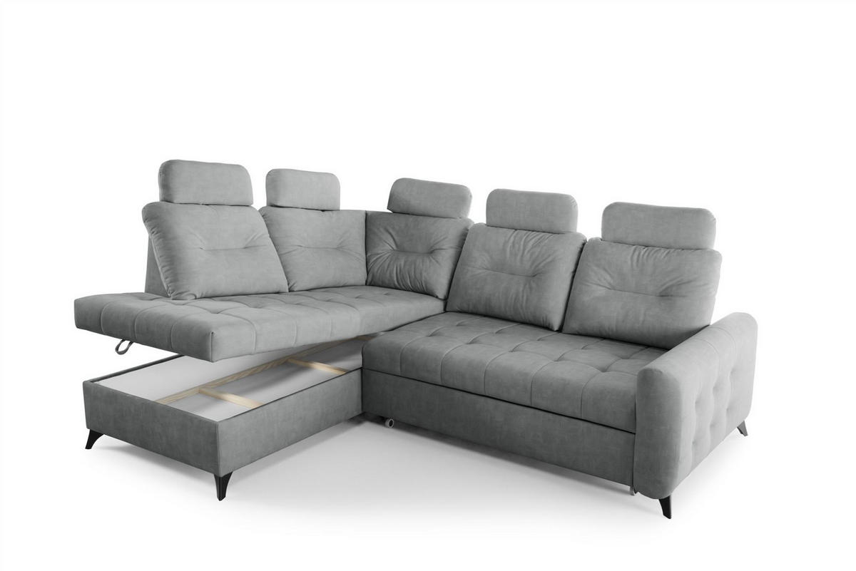 ECKSOFA Wendie - Grau, Holzwerkstoff/Textil (200/250cm) - Fun Möbel