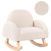 KINDERSCHAUKELSTUHL Bouclé Hellbeige Hug - Beige, Textil (54/53/52cm) - Beliani