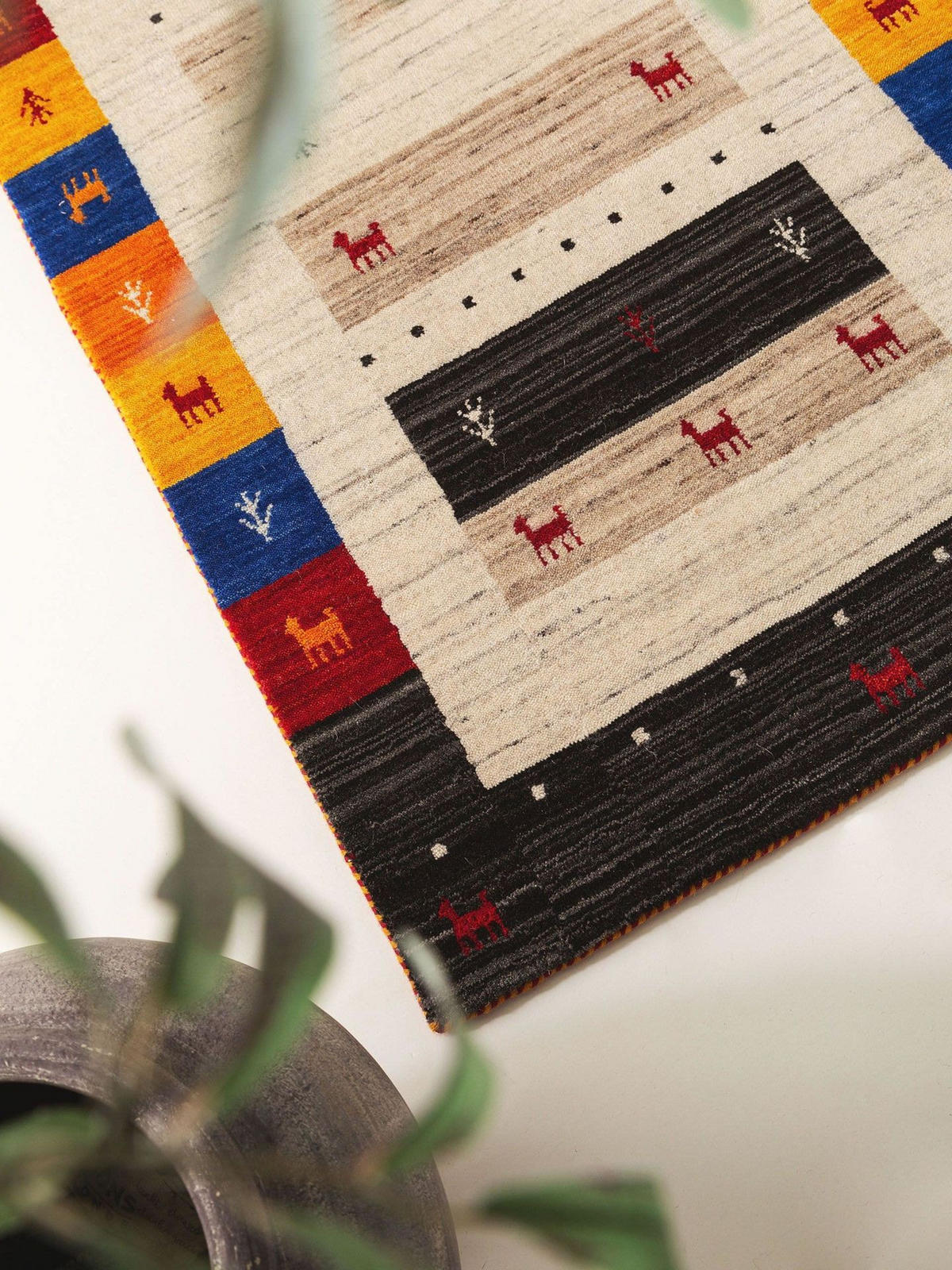 WOLLTEPPICH-LÄUFER Jamal Multicolor 80x250 cm - Multicolor, Naturmaterialien/Textil (80/1cm) - KUNSTLOFT