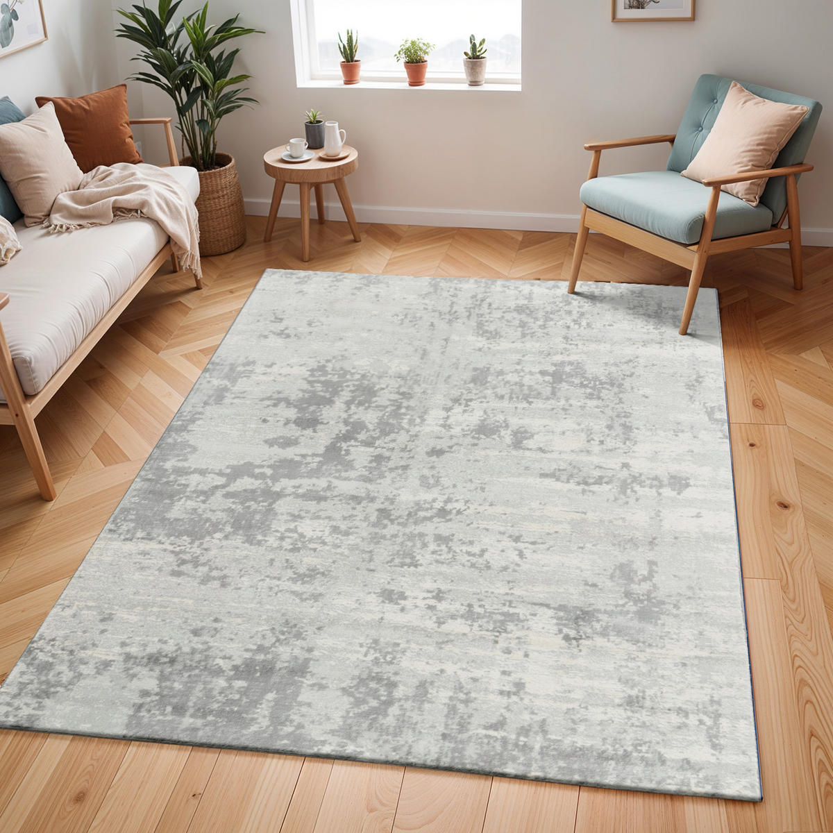 KURZFLORTEPPICH 120x170 cm Grau - Grau, Naturmaterialien/Textil (140/200cm) - LIVABLISS