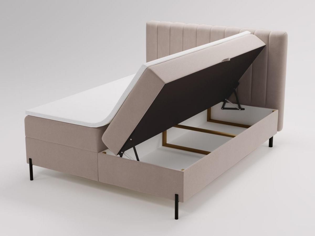 BOXBETT Primavera 180x200 Beige - Beige, Holz/Textil (180/200cm) - Graingold