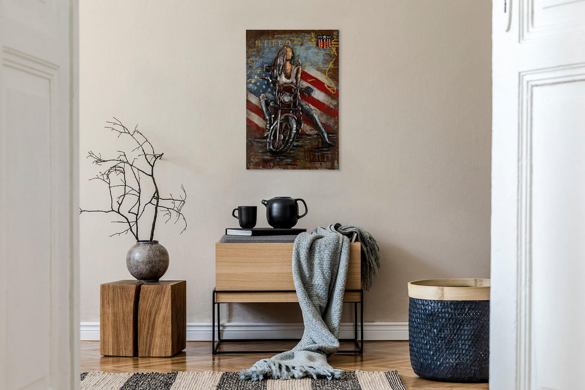 METALLBILD Bunt 60/90 cm - Multicolor, Metall (4/90cm) - KUNSTLOFT
