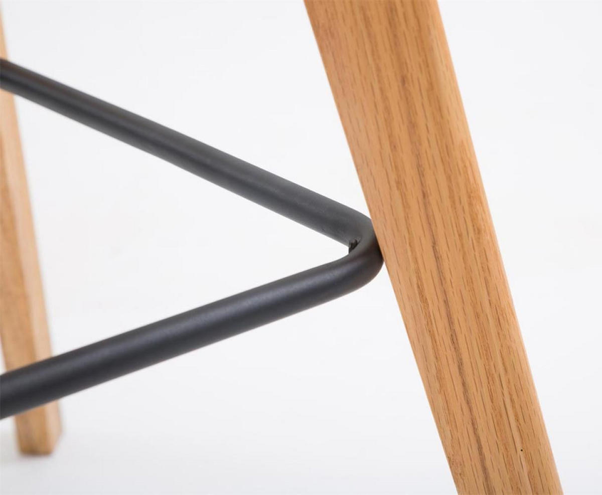 BARHOCKER 2er Set Kunststoff grün - Eukalyptusholzfarben/Grün, Holz/Kunststoff (48/112/56cm) - CLP