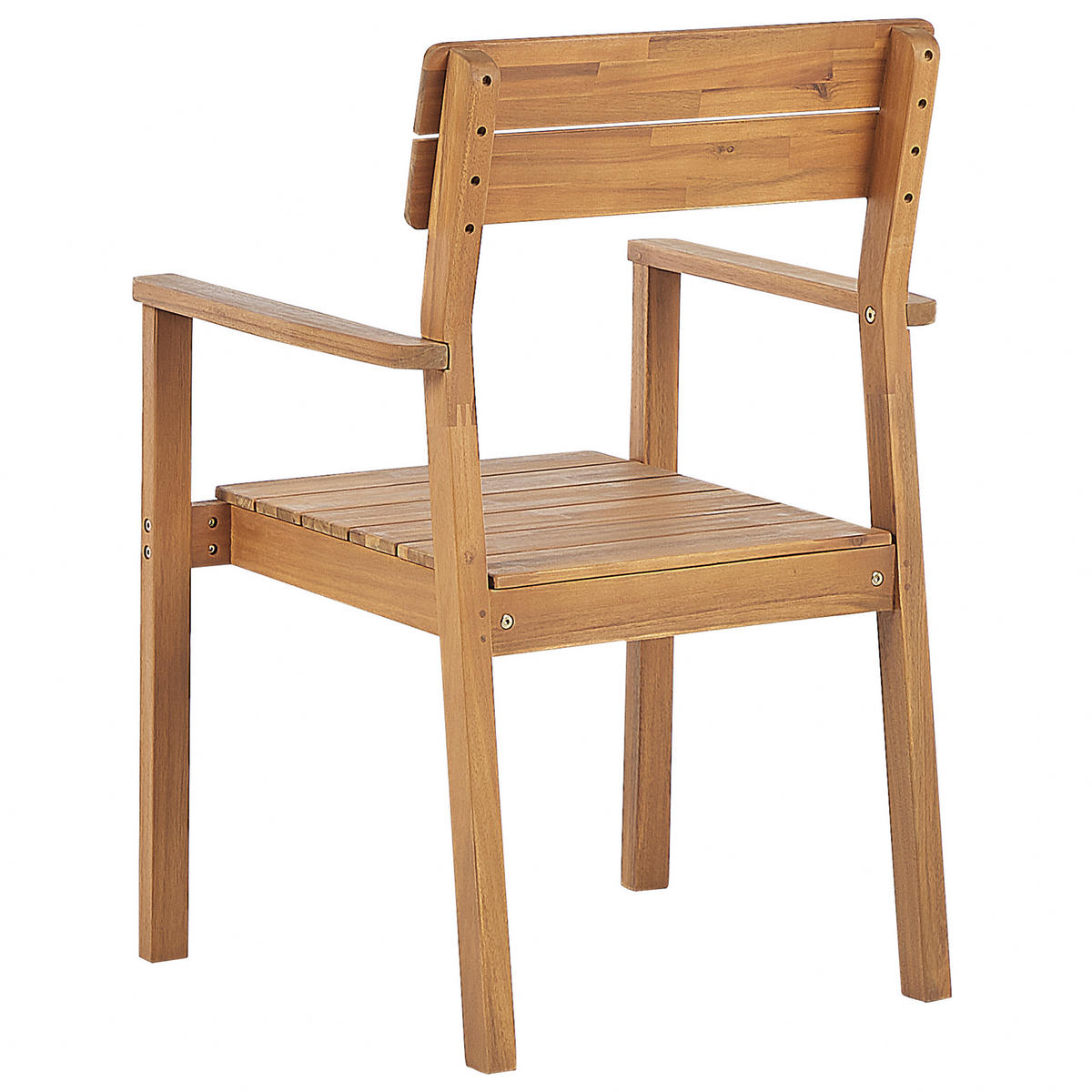 GARTENSTUHL 2er-Set Akazienholz hellbraun Fornelli - Hellbraun, Holz (60/88/56cm) - Beliani