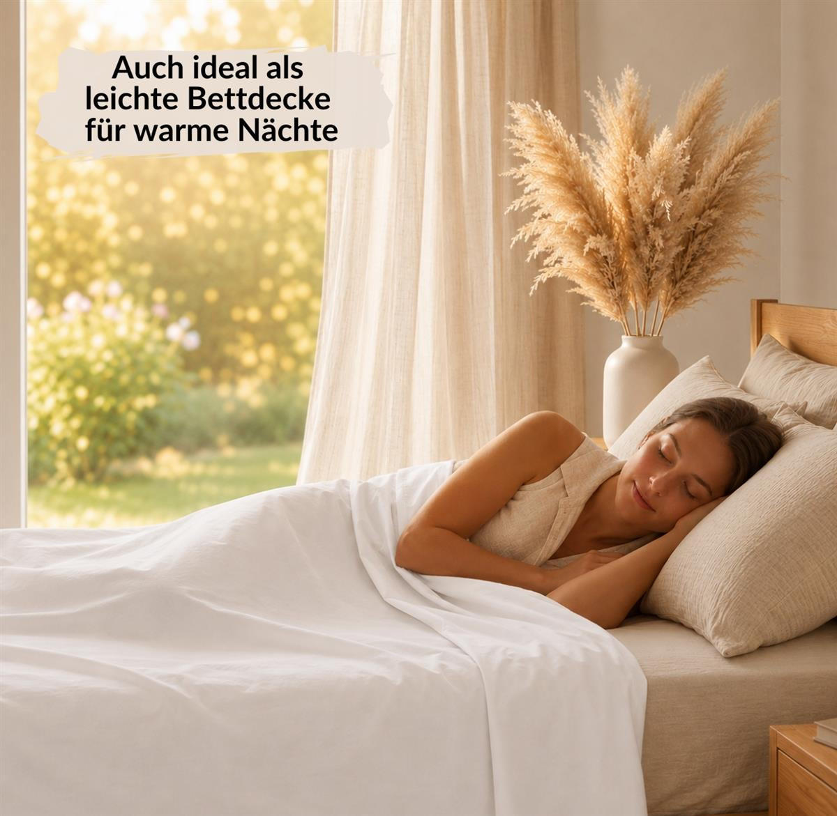 BETTTLAKEN ohne Gummizug 140x250 cm, Betttuch aus 100% Baumwolle, Vielseitig verwendbares Haustuch - Weiß - Weiß, Textil (140/250cm) - Carpe Sonno