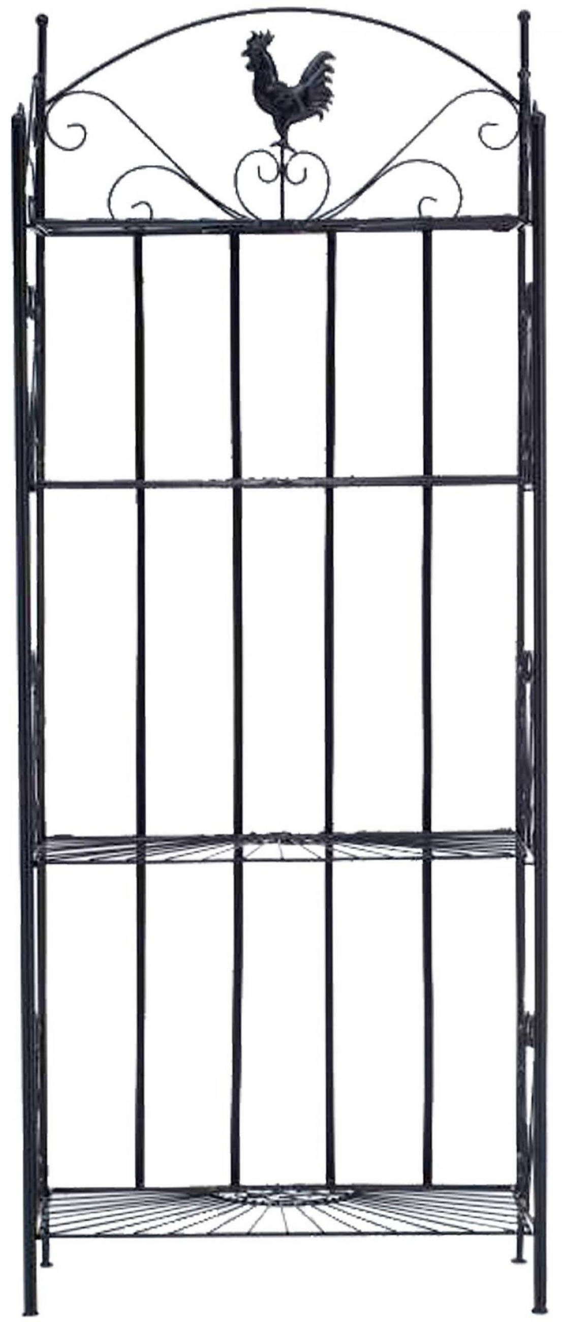 STANDREGAL Metall Schwarz - Schwarz, Metall (61.5/153/33cm) - CLP