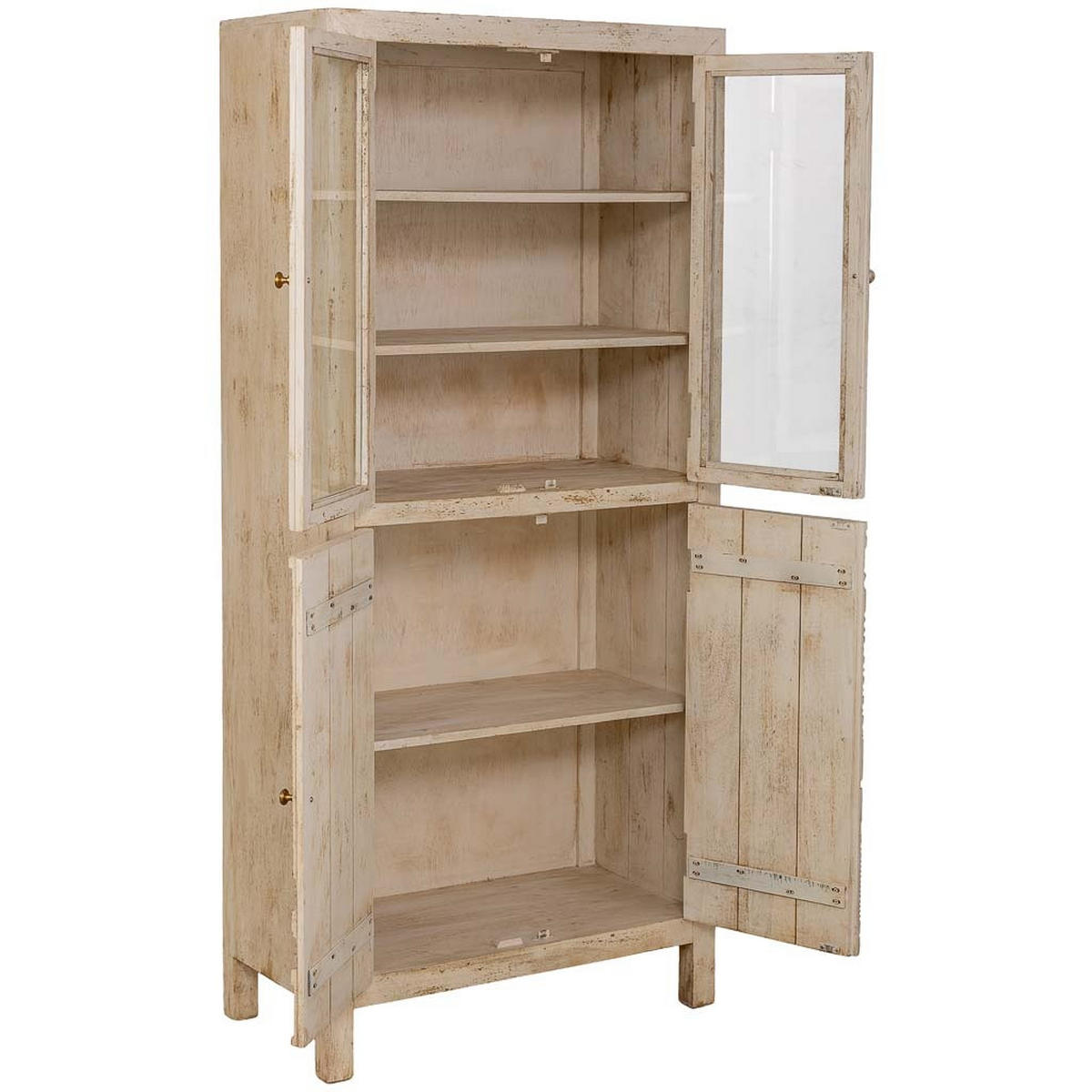 VITRINE aus holz 80x40x180cm - Beige, Holz (80/180/40cm) - Wanderlust