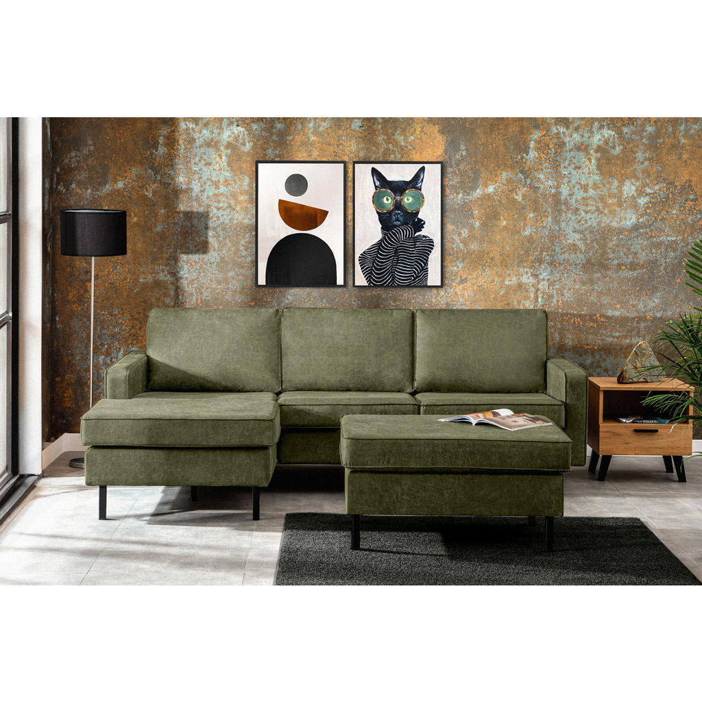 Thumbnail - Konsimo® Ecksofa-Links, Grün, Textil, L-Form,L-Form, 234x160 cm, Hergestellt in Europa, Wohnzimmer, Sofas & Couches, Woh...