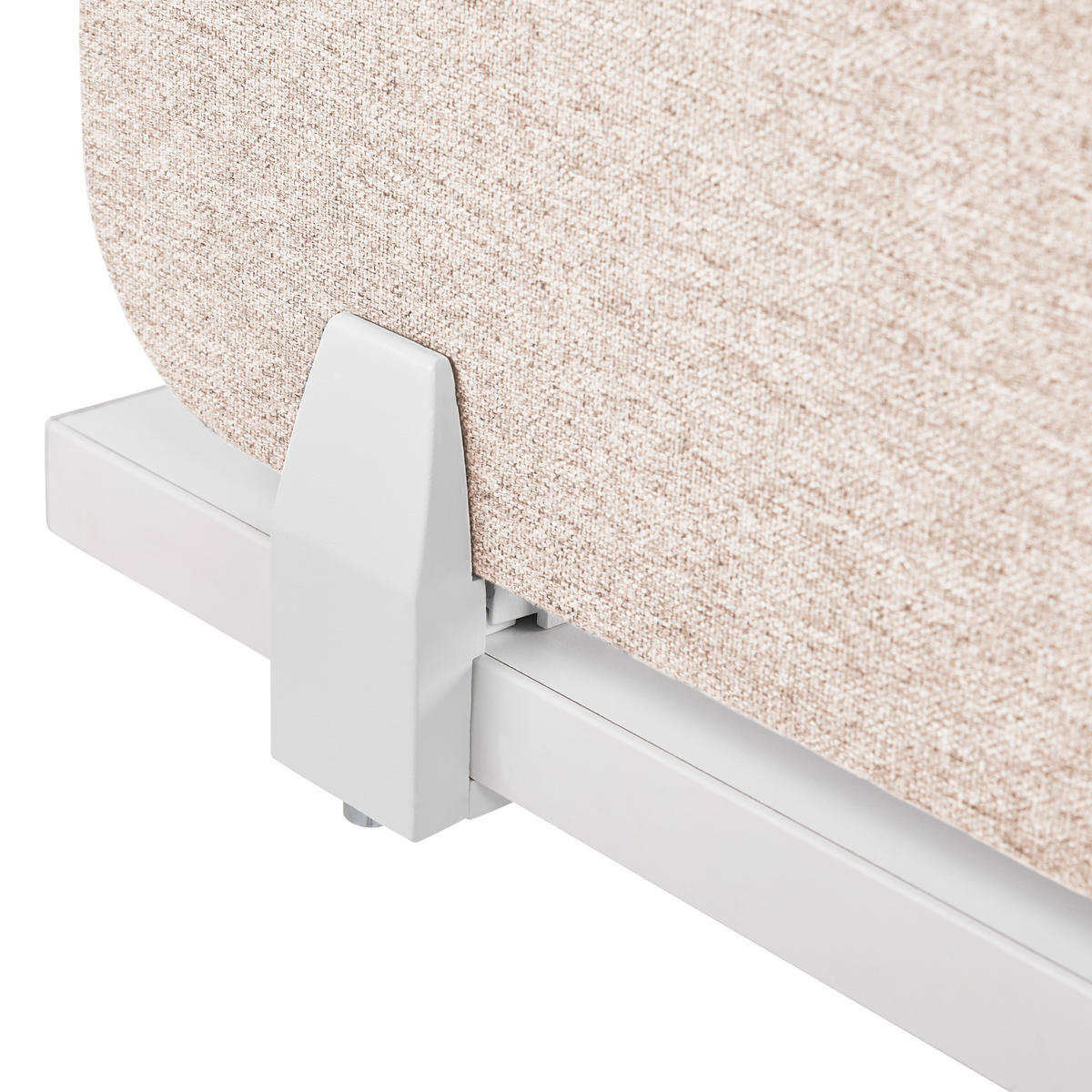 SCHREIBTISCHTRENNWAND 160 x 40 cm Beige Wally - Beige, Textil (160/40/2cm) - Beliani