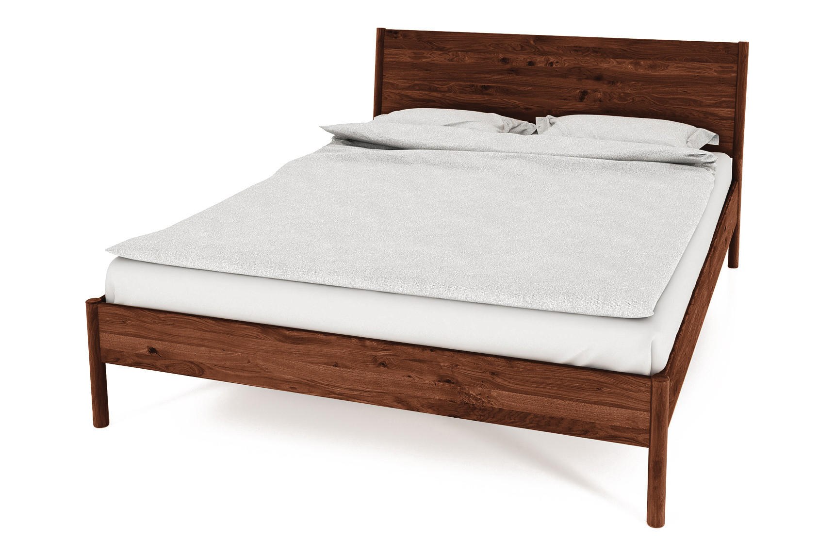 BETTGESTELL INA 180x220 Wildeiche - Dunkelbraun, Holz (180/220cm) - byoak