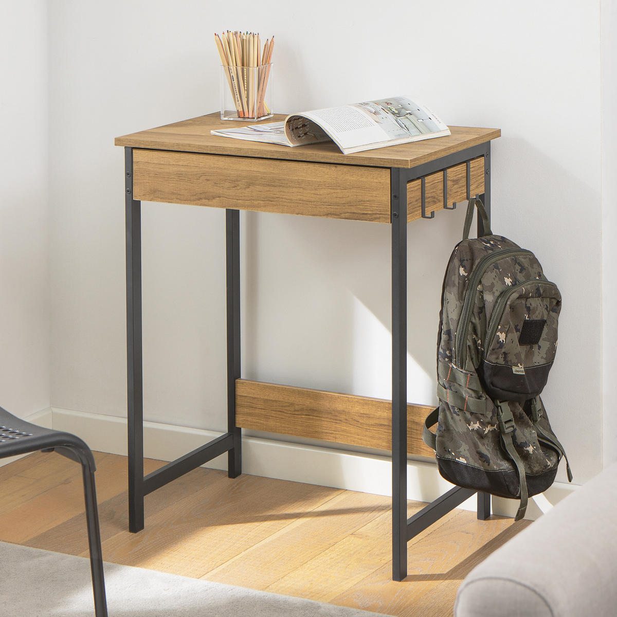 SCHREIBTISCH Vintage - Naturfarben, Holzwerkstoff (40/60/77cm) - SoBuy