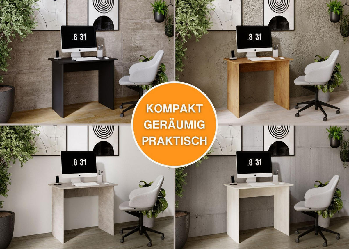 SCHREIBTISCH Schwarz 90/50/73cm - Schwarz, Holzwerkstoff (50/90/73cm) - CraftPAK
