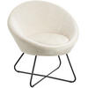 COCKTAILSESSEL Centera,83 x 73 x 82 cm,Samtoptik beige - Beige, Metall (83/82/73cm) - tectake