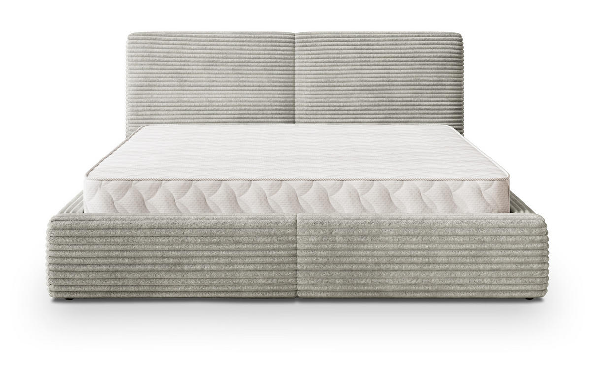ČALOUNĚNÁ Postel FELURO 140x200 cm Světle šedá - světle šedá, kompozitní dřevo/textil (140/200cm) - MASSENO