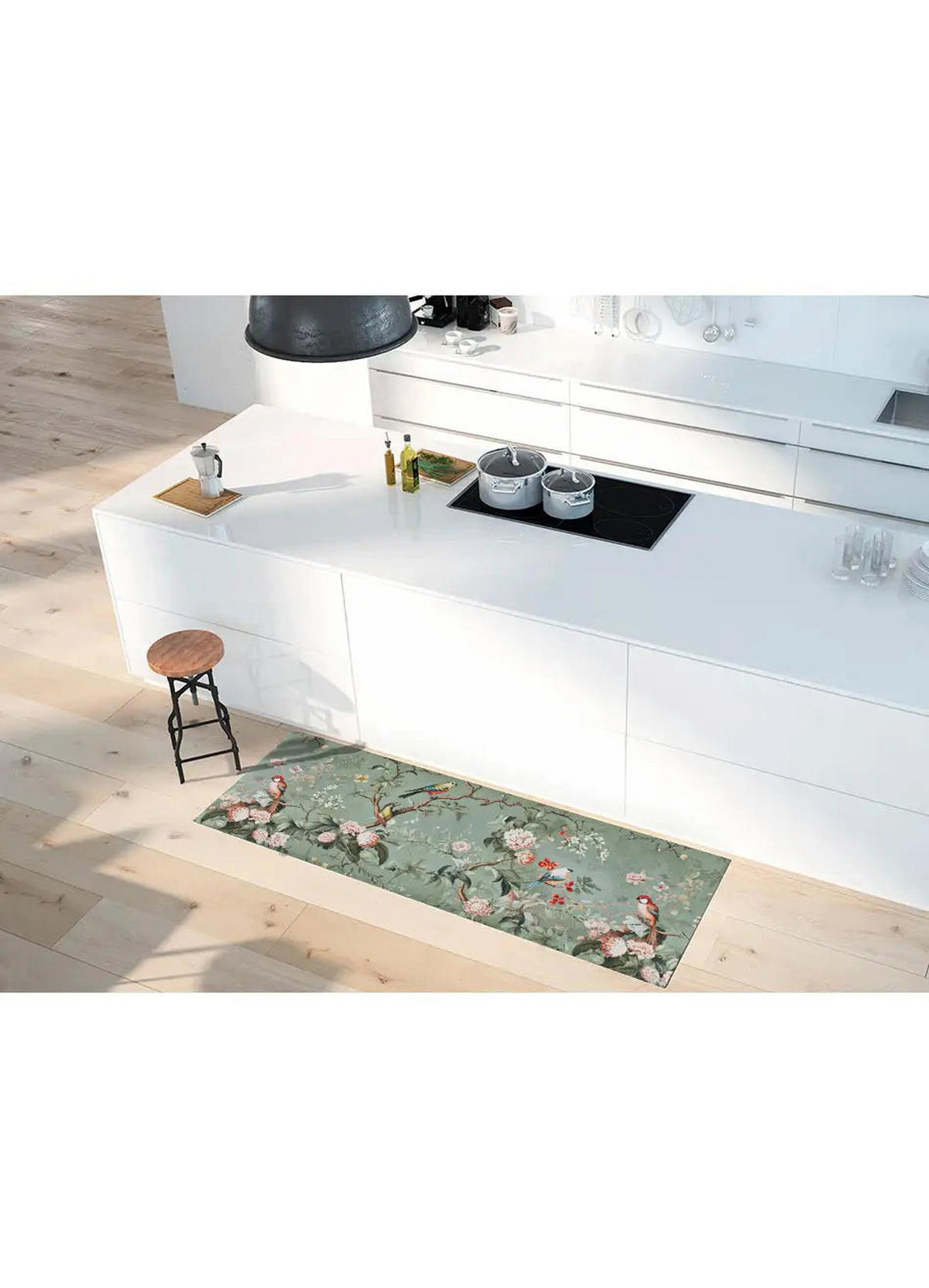KÜCHENLÄUFER waschbar Mehrfarbig Ricci 52/100 cm - Grün, Kunststoff/Textil (52/100cm) - Atticgo
