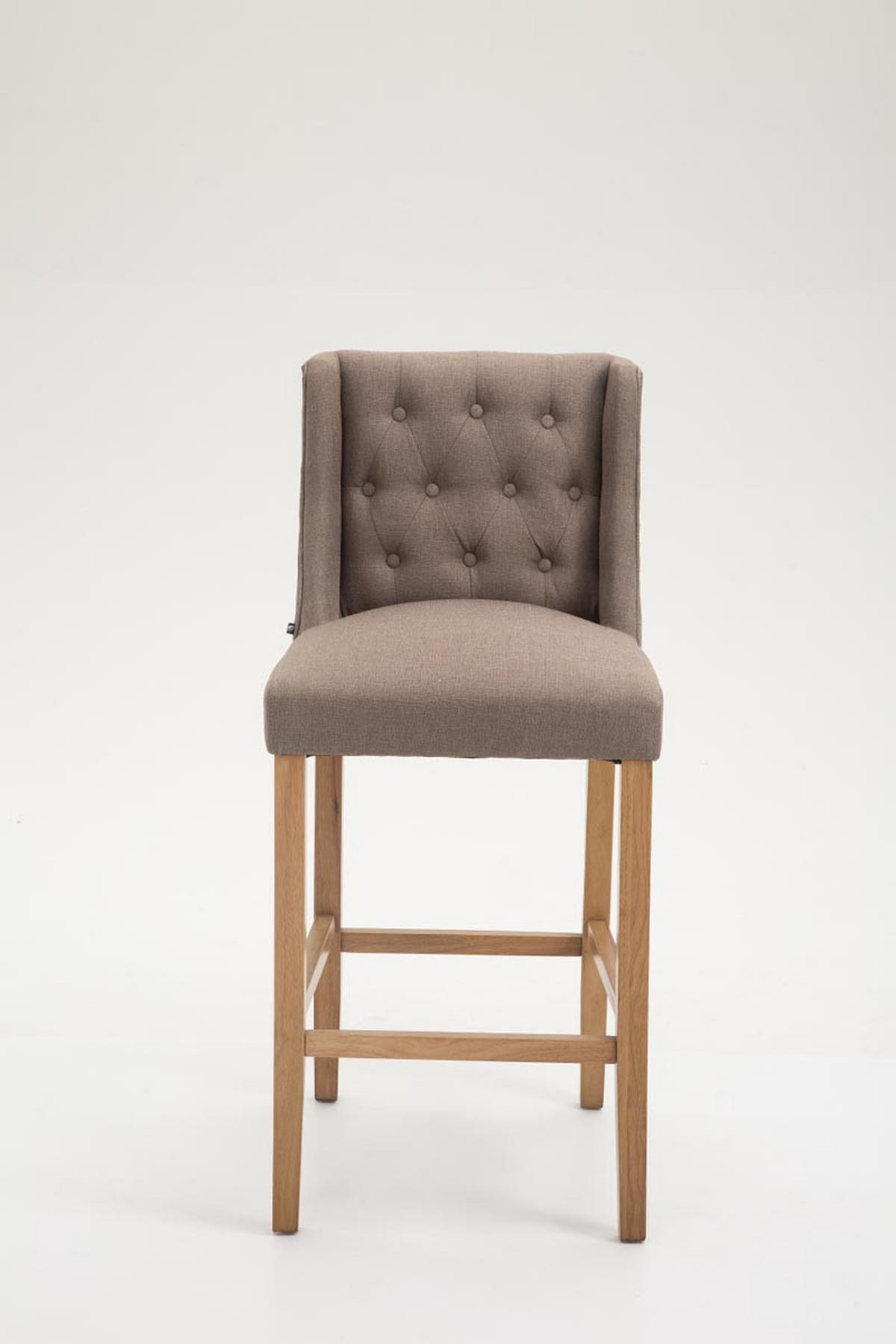 BARHOCKER Stoff taupe - Taupe/Naturfarben, Holz/Textil (56/111/51cm) - CLP