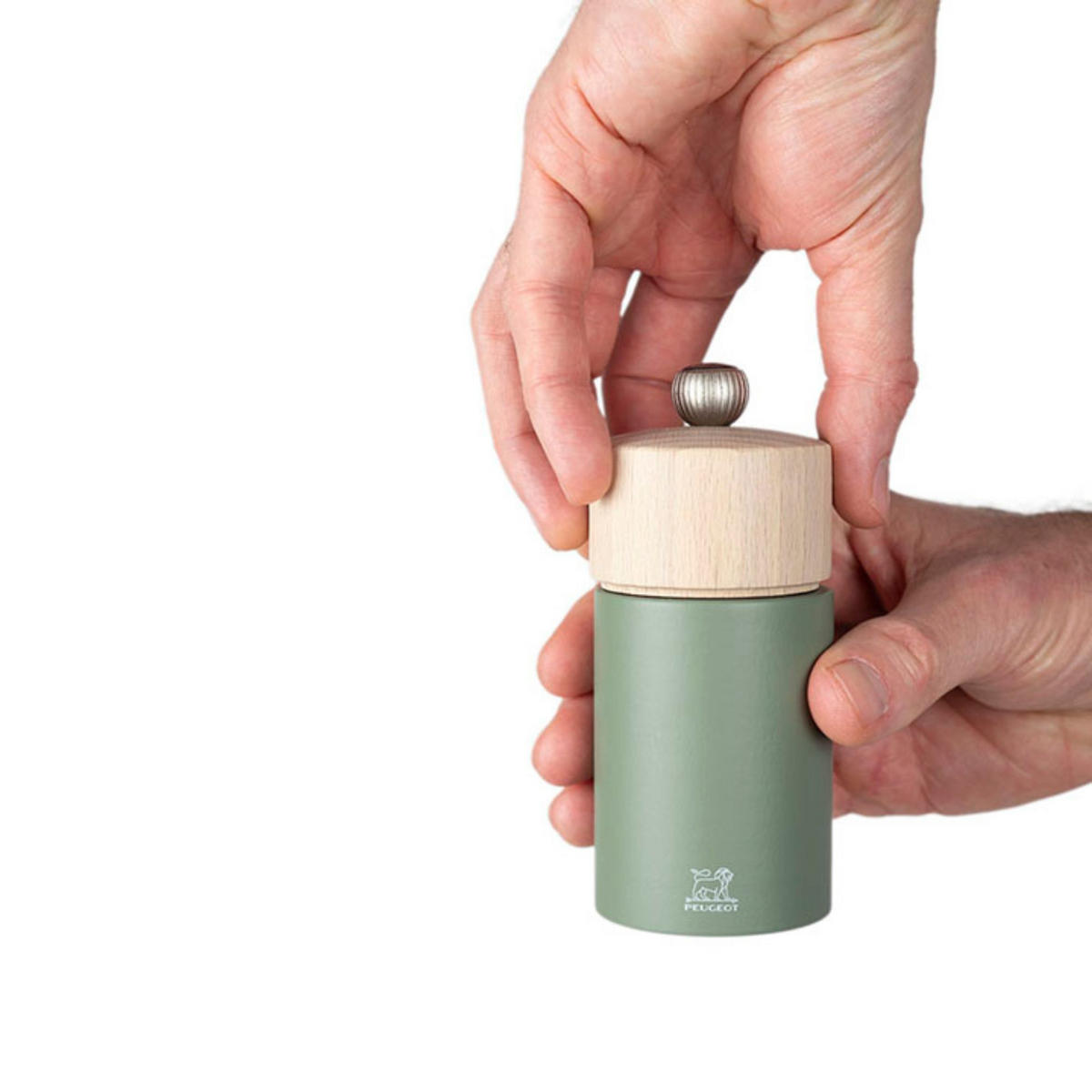 PFEFFERMÜHLE Boreal 12cm Buchenholz Olivgrün Stahlmahlwerk - Grün, Holz (52/12/52cm) - PEUGEOT