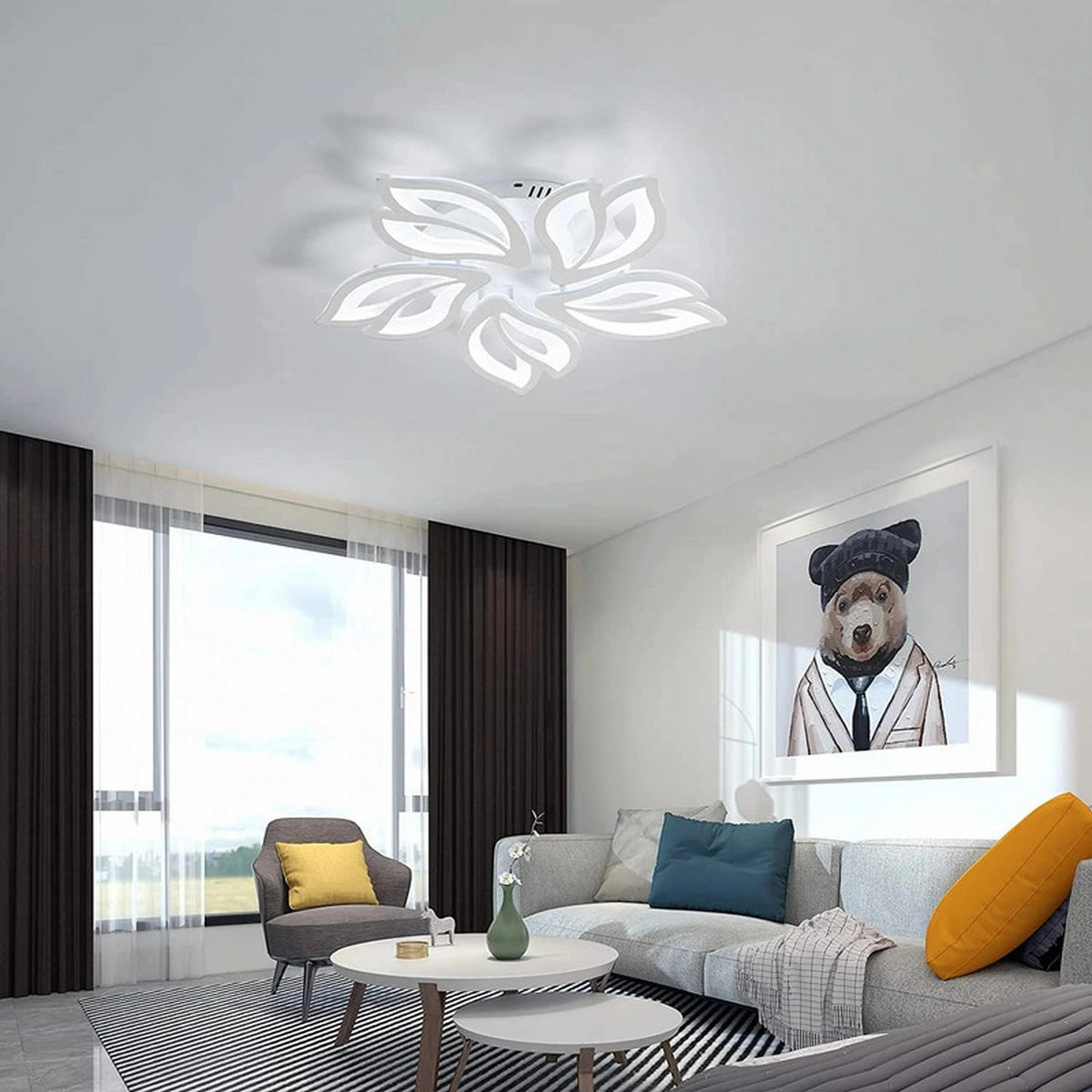 LED-DECKENLEUCHTE 58/8 cm - Weiß, Kunststoff (58/58/8cm) - Coonoor