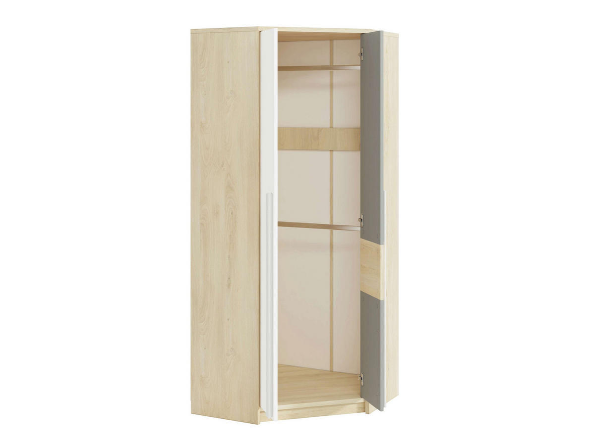 KLEIDERSCHRANK – DROP 0101 – 82 cm – Drop – Weiß - Weiß, Holzwerkstoff (82/199/82cm) - hi-markt