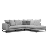 ECKSOFA CALME 5-Sitzer, hellgrau - Hellgrau, Holz/Textil (294/229cm) - Courtois Laville