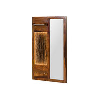 WANDGARDEROBE Sheesham 88x18x148 walnuss gewachst TORONTO LUX #278 - Dunkelbraun, Holz (88/148/18cm) - Massivmoebel24