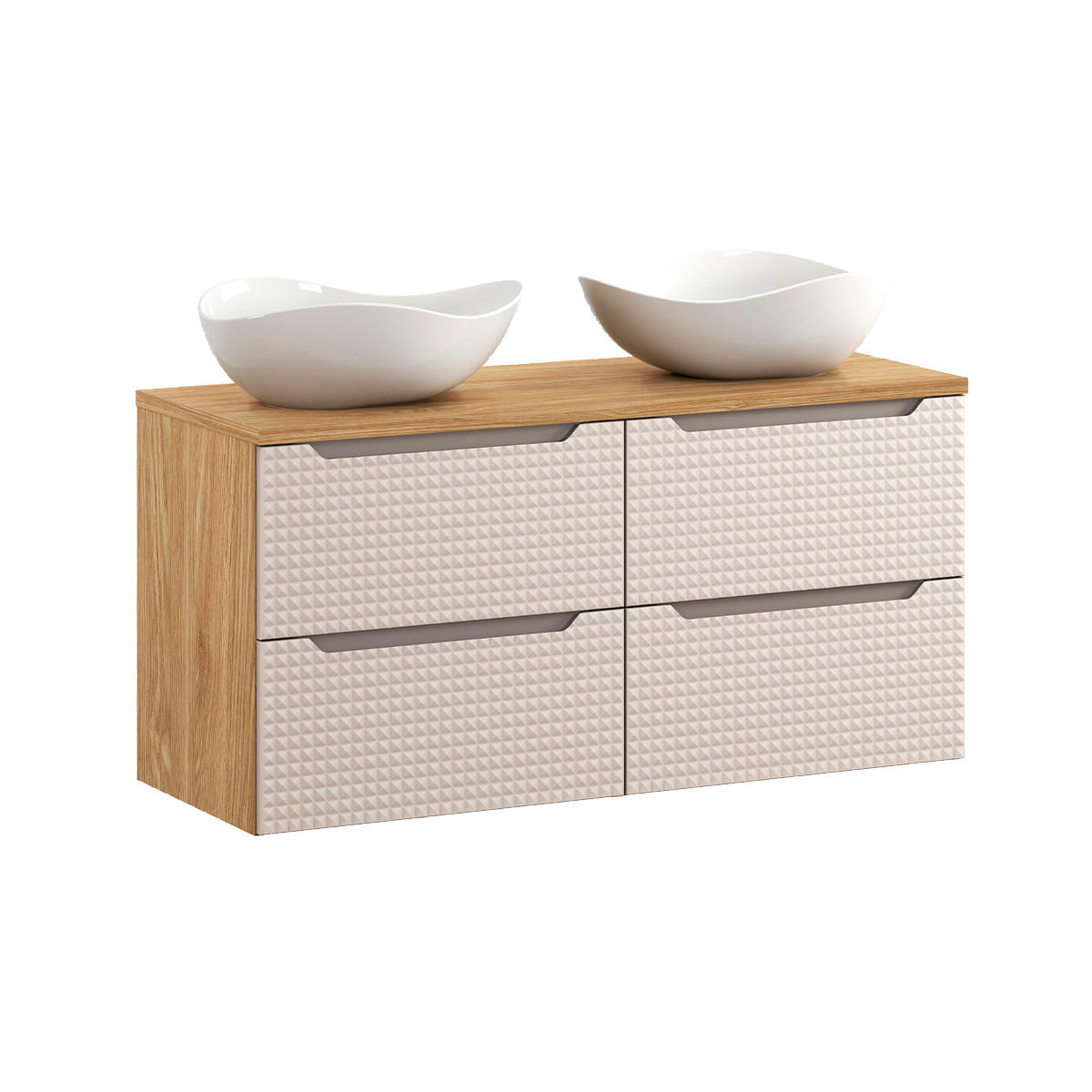 Petits-meubles DVOJUMYVADLO 120cm Mallory Béžová a dřevo