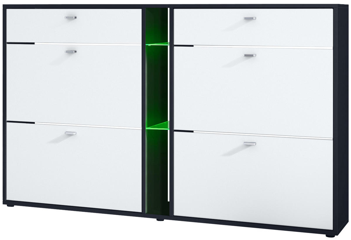 SCHUHSCHRANK Today Fronten in Weiß matt - Weiß, Holzwerkstoff (155.5/95/28cm) - Vladon