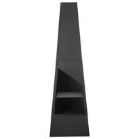 FEUERSTELLE Stah schwarz Yate - Schwarz, Metall (45/150/45cm)