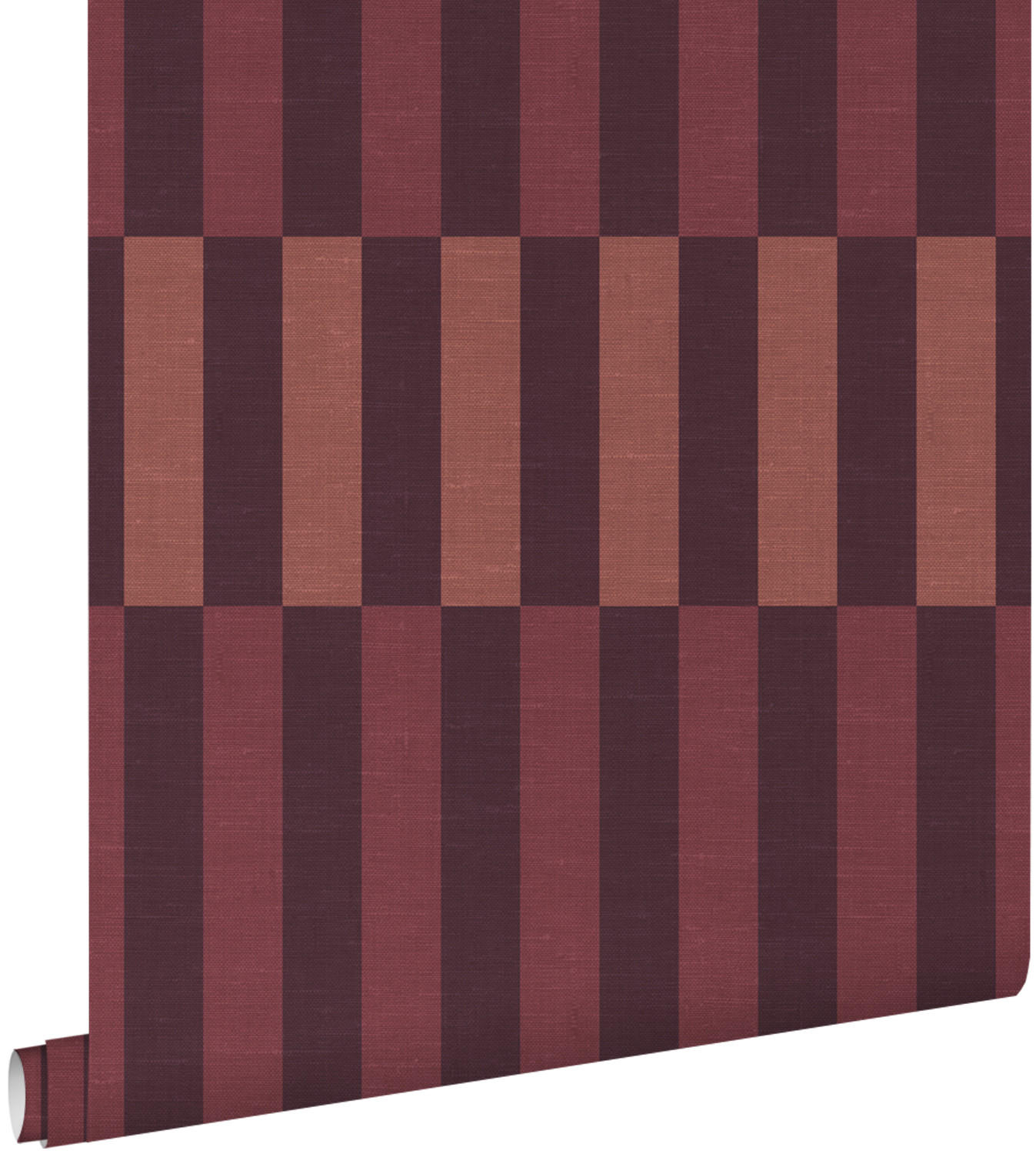TAPETE Leinenoptik-Streifen 50 x 900 cm - Rot, Papier (50/900cm) - ESTAhome