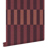 TAPETE Leinenoptik-Streifen 50 x 900 cm - Rot, Papier (50/900cm) - ESTAhome