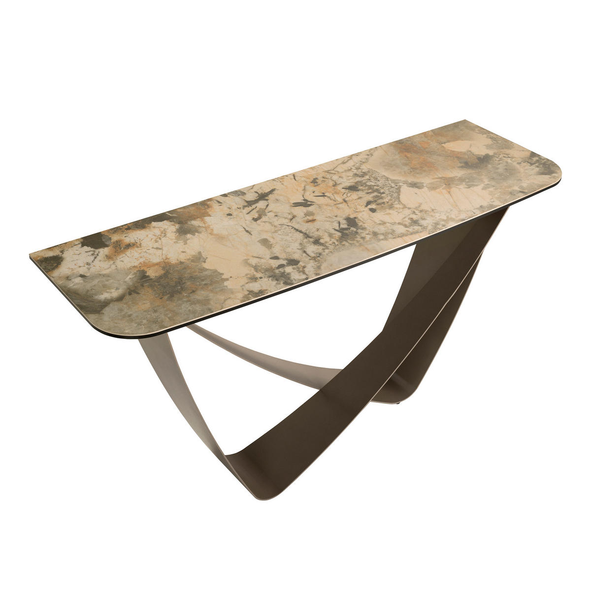 KONSOLENTISCH Rechteckig Beige Braun Taupé 150/50/80 - Beige, Keramik (50/150/80cm) - ANGEL CERDA