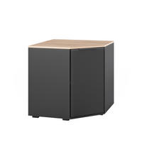 KOMMODE Betti Anthrazit 77.9 x 77.9 cm mit 1 Türen - Anthrazit/Sonoma Eiche, Holzwerkstoff (77.9/77.9/77.9cm) - Vicco