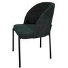 STUHL Kris bouclé grün - Schwarz/Grün, Textil/Metall (53/84/53cm) - INKA furniture