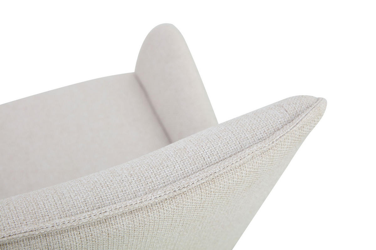 ARMLEHNENSTUHL Helen creme 2er Set - Creme/Schwarz, Textil/Metall (56/91/63cm) - Xonox