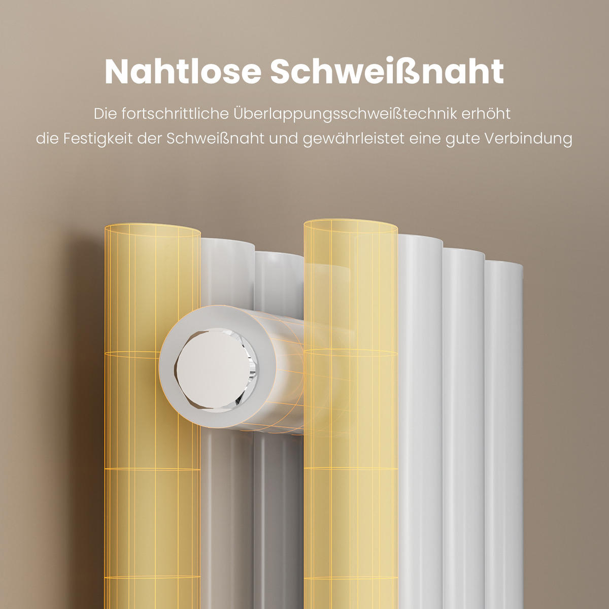 HEIZKÖRPER Doppelrohr vertikal montierbar Weiß 24/180/8,1 cm - Weiß Hochglanz, Metall (24/180/8cm) - EMKE