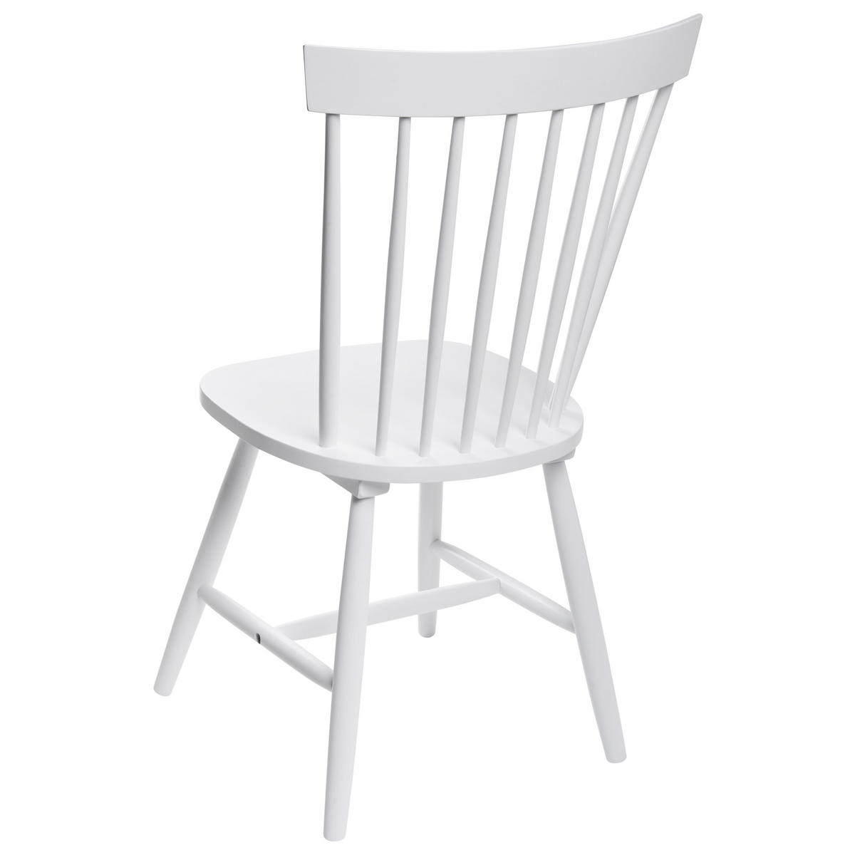JÍDELNÍ ŽIDLE sada 2 ks Kaučukovníkové dřevo Bílá Burges - bílá, dřevo (50/90/56cm) - Beliani