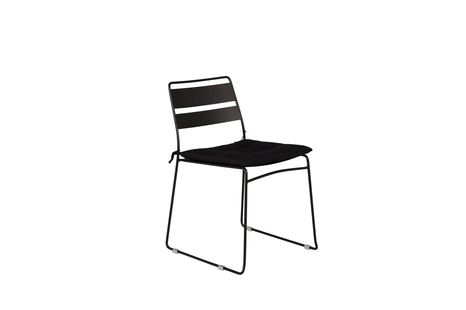 GARTENSTUHL 2er Set Schwarz - Schwarz, Holzwerkstoff (47/78/55cm) - ebuy24
