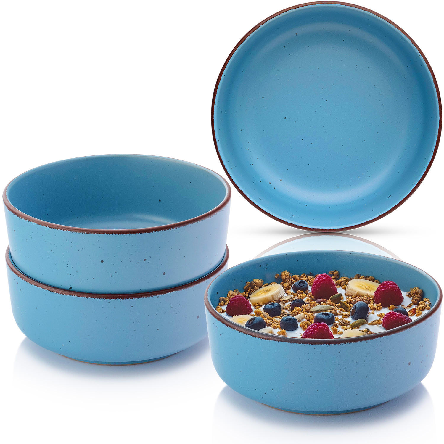 SCHALEN BOMBAY SAPHIR - 4 teilig aus Steingut - Blau, Stein (16.5/16.5/6.5cm) - Sänger
