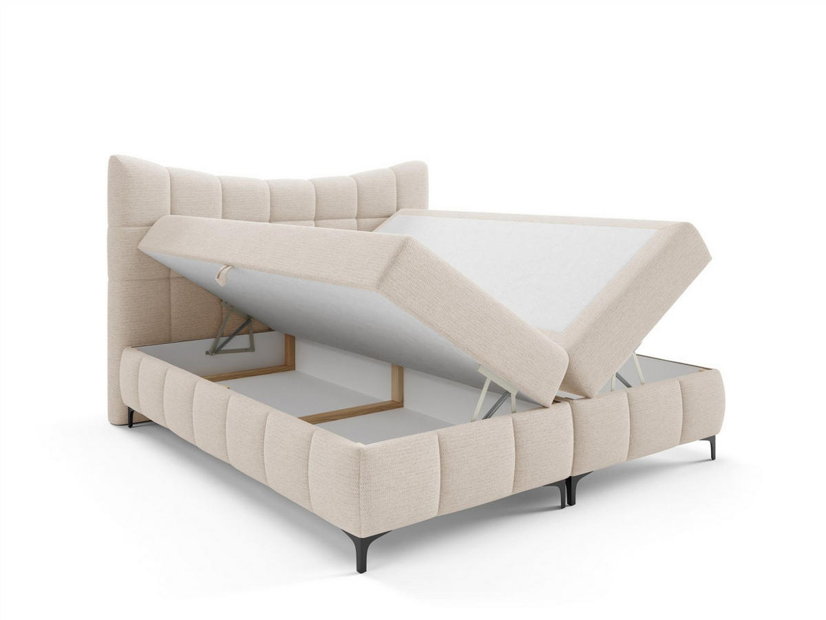 BOXBETT Charles In Aragon - Creme, Holzwerkstoff/Textil (120/200cm) - Fun Möbel