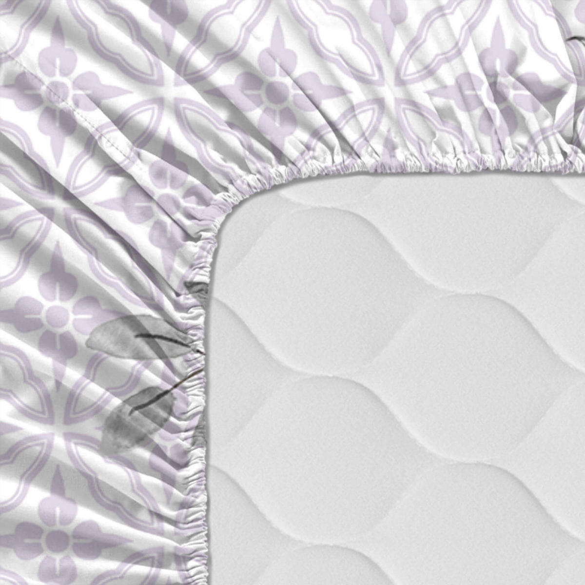 SPANNBETTTUCH delicate bouquet 140x200x32 cm mehrfarbig - Multicolor, Textil (140/200cm) - Happy Friday
