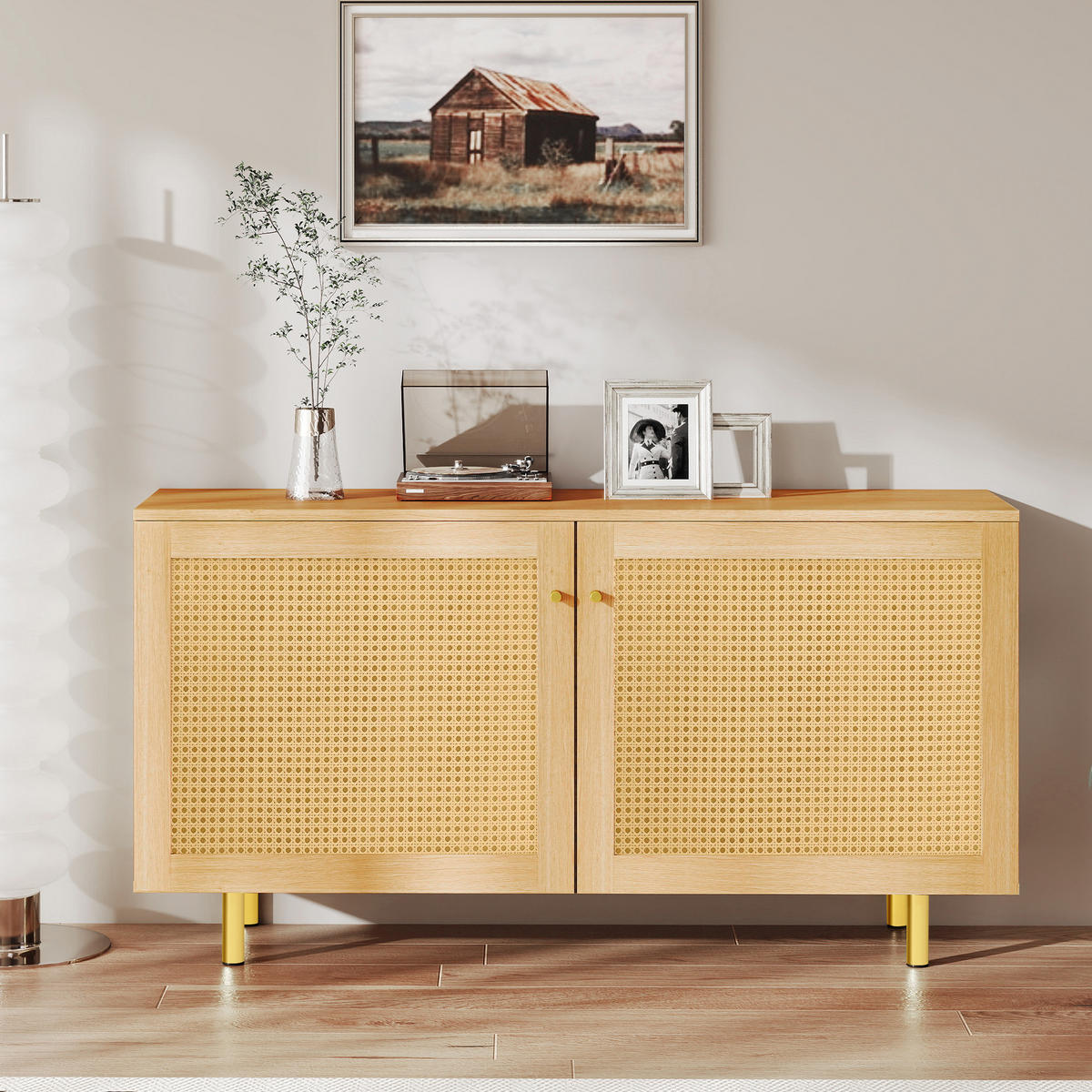 SIDEBOARD Natur 120/40/63 cm - Naturfarben, Holzwerkstoff (120/63/40cm) - PANGIVO