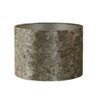 LAMPENSCHIRM BRAVE Ø30x21 cm, Samt, Braun - Braun, Textil (30/30/21cm) - Light & Living