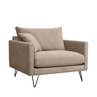 DESIGN-SESSEL - Beige - Beige, Textil (108/86/95cm) - Drawer