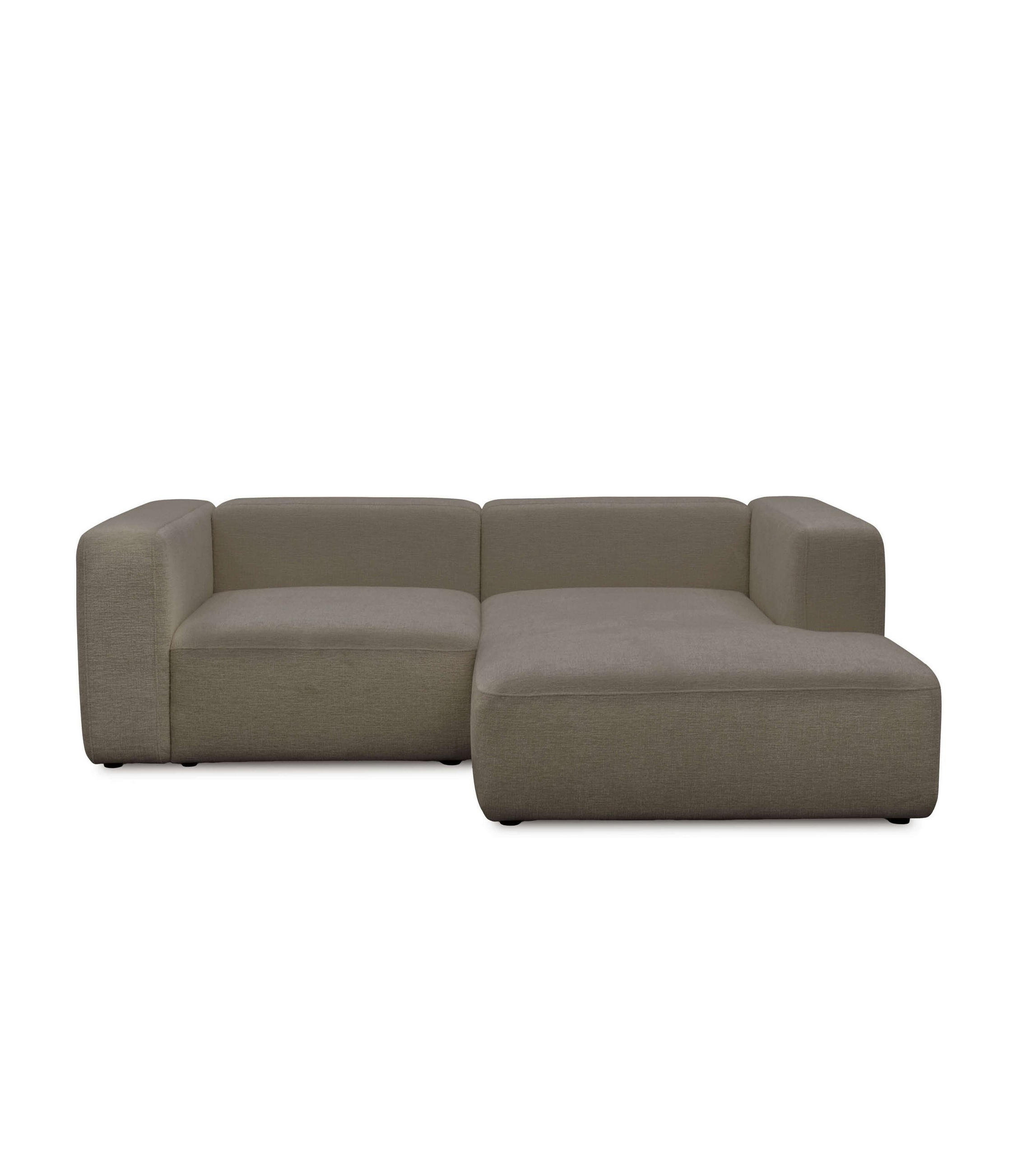 ECKSOFA modular Cubo 3-Sitzer - Braun, Textil (226/179cm) - Mokebo