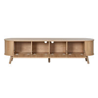 TV-SCHRANK 180/38/47 cm Eiche aus MDF mit Klapptüren - Braun, Holzwerkstoff (180/47/38cm) - OKWISH