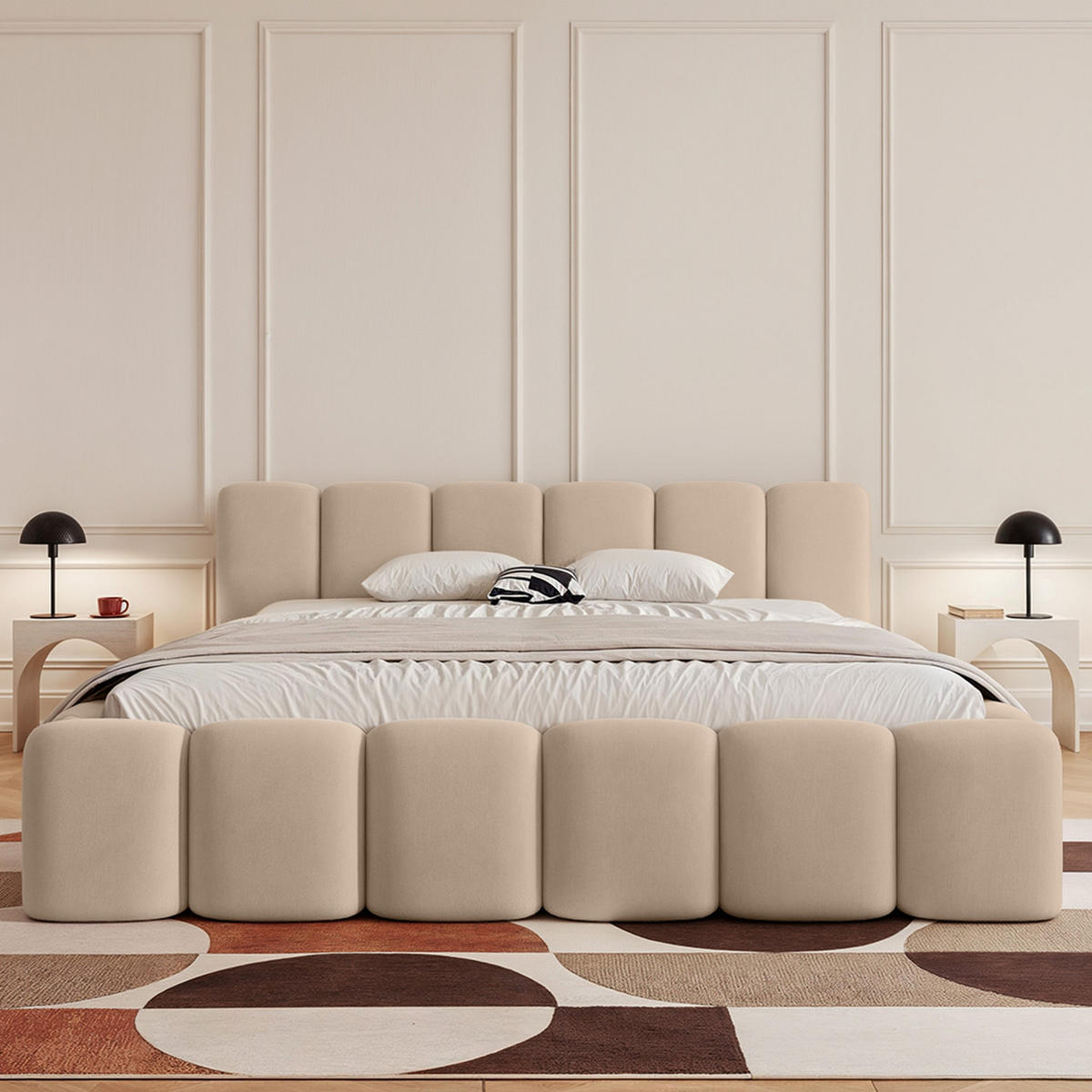 POLSTERBETT KILONIA 180x200 cm, Beige - Beige, Textil (200/180cm) - Fedve