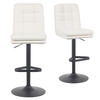 BARHOCKER Enno - Creme/Schwarz, Textil/Metall (45/103/57cm) - DUBI Möbel