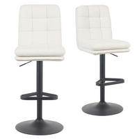 BARHOCKER Enno 2er-Set - Creme/Schwarz, Textil/Metall (45/103/57cm) - DUBI Möbel