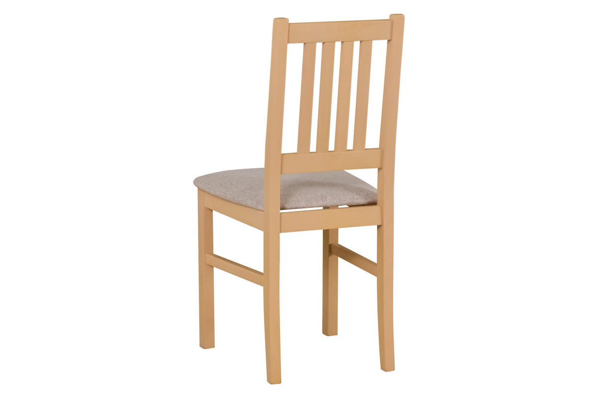 STUHL Bos 1 (4er Set) - Beige/Sonoma Eiche, Holz (43/94/40cm) - Leaf Design
