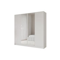 KLEIDERSCHRANK - LUSSO - 200 - Weiß - Goldfarben/Weiß, Holzwerkstoff (200/200/51cm) - ALTDECOR